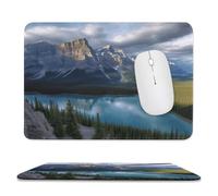 Tapis de souris 20,1 x 23,9 cm antidérapant et imperméable pour souris sans fil, ordinateurs, ordinateurs portables, bureau Banff National Park