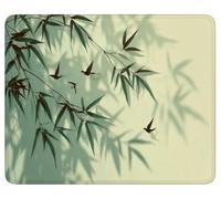Tapis de Souris 200 x 150 mm, Vert Tapis de Souris Antidérapant, k-860 | Sous Main Bureau Imperméable Feuilles de bambou Mouse Pad, pour PC, Ordinateur Portable Améliore la Précision et la Vitesse