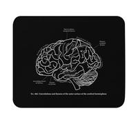 Tapis de souris 22,1 x 18 cm Tapis de souris drôle cerveau anatomie physiologie hommes femmes école apprentissage papa fantaisie science médicale anatomique étudiant mari