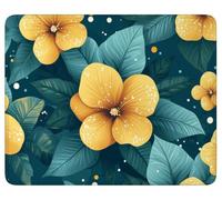 Tapis de Souris 220 x 180 mm Jaune Imperméable Tapis de Souris Gamer k-2049 | Sous Main Bureau Fleur Mouse Pad avec Base en Caoutchouc antidérapante Étanch à Bords Cousus, Cadeaux pour Hommes