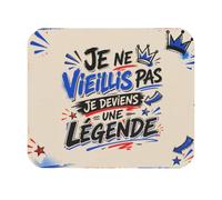 Tapis de Souris 22x18 cm Je Ne Vieillis Pas Je Deviens Une Légende - Cadeau