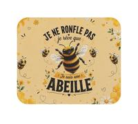 Tapis de Souris 22x18cm Je Ne Ronfle Pas Je Rêve que Je Suis une Abeille -