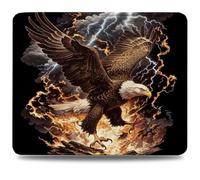 Tapis de Souris, 23 x 18cm Tapis de Bureau Mouse Pad Aigle, Base en Caoutchouc Imperméable et Antidérapante, Offrez-Vous Une Glisse Ultra-Douce et Un Suivi Optimal, pour Travail, Jeux Flamme 0d-952