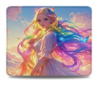 Tapis de Souris, 23 x 18cm Tapis de Bureau Mouse Pad Couleur, Base en Caoutchouc Imperméable et Antidérapante, Offrez-Vous Une Glisse Ultra-Douce et Un Suivi Optimal, pour Travail, Jeux Rêve 0d-63