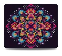 Tapis de Souris, 23 x 18cm Tapis de Bureau Mouse Pad Mandala, Base en Caoutchouc Imperméable et Antidérapante, Offrez-Vous Une Glisse Ultra-Douce et Un Suivi Optimal, pour Travail, Jeux Fleur 0d-676
