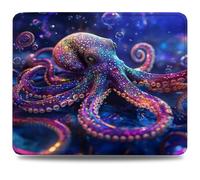 Tapis de Souris, 23 x 18cm Tapis de Bureau Mouse Pad Rêve, Base en Caoutchouc Imperméable et Antidérapante, Offrez-Vous Une Glisse Ultra-Douce et Un Suivi Optimal, pour Travail, Jeux Pieuvre 0d-798