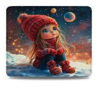 Tapis de Souris, 23 x 18cm Tapis de Bureau Mouse Pad Rêve, Base en Caoutchouc Imperméable et Antidérapante, Offrez-Vous Une Glisse Ultra-Douce et Un Suivi Optimal, pour Travail, Jeux Mignon 0d-763