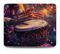 Tapis de Souris, 23 x 18cm Tapis de Bureau Mouse Pad Tambour, Base en Caoutchouc Imperméable et Antidérapante, Offrez-Vous Une Glisse Ultra-Douce et Un Suivi Optimal, pour Travail, Jeux Rêve 0d-778