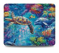 Tapis de Souris, 23 x 18cm Tapis de Bureau Mouse Pad Tortue de mer, Base en Caoutchouc Imperméable et Antidérapante, Offrez-Vous Une Glisse Ultra-Douce et Un Suivi Optimal, pour PC/Mac, Rêve 0d-779