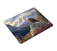 Tapis de Souris 230 x 180 x 3 mm Gris Tapis Souris Gaming Imperméable, Montagne Mouse Pad avec Base en Caoutchouc Antidérapant, Petit Mousepad avec Bords Cousus pour Maison, Bureau, Voyage S0-222