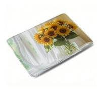Tapis de Souris - 24 x 20 x 3 mm Tapis Souris d'Ordinateur, Base Caoutchouc Anti-Dérapant, Glissement Facile, Durable, Portable Sous Main Bureau Plante pour PC, Ordinateur, Bureau, Le tournesol 0o-869