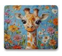 Tapis de Souris - 240 x 200 x 3mm, Tapis Souris d'Ordinateur, Base Caoutchouc Anti-Dérapant, Glissement Facile, Résistant, Portable sous Main Bureau Animal pour PC, Ordinateur, Bureau, Girafe c0-226