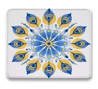 Tapis de Souris - 240 x 200 x 3mm, Tapis Souris d'Ordinateur, Base Caoutchouc Anti-Dérapant, Glissement Facile, Résistant, Portable sous Main Bureau Blanc pour PC, Ordinateur, Mandala (2) c0-13