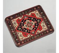 Tapis de Souris 240x200x3mm, Tapis de Souris Imperméable et Antidérapante, avec Motif, Mousepad Bords Cousus Précision, Texture de Qualité Supérieure, Compact et résistant Rouge Bohême 0O-414