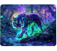 Tapis de Souris 24x20 cm Tapis Souris Gamer Bords Cousus Mousepad, Base en Imperméable Caoutchouc Antidérapante, Glissement Facile, Résistant aux Eclaboussures, Durable, Animal Le Tigre w0j-72