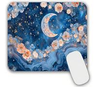 Tapis de Souris - 24x20cm - Gaming Tapis de Souris - Bords Cousus - Étanche - Facile à Nettoyer - Base en Caoutchouc Antidérapant - Portable Mousepad pour Bureau ou Maison. (Fleur)-50021