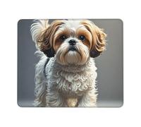 Tapis de souris 25,4 x 30,5 cm, tapis de souris Shih Tzu pour homme et femme, tapis de souris d'ordinateur avec base en caoutchouc antidérapant, tapis de clavier pour le travail