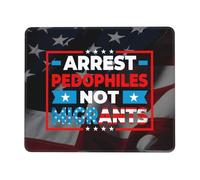 Tapis De Souris 25X30CM, Arrêtez Les Pédophiles, Pas Les Migrants. Mouse Pad Antidérapante sous-Main Durable Tapis De Bureau pour Claviers Travail Table