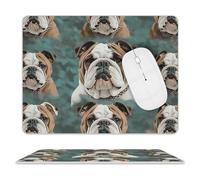 Tapis De Souris 25X30CM, Bouledogue Anglais Drôle sous-Main Antidérapante Mousepad Durable Tapis De Bureau pour Claviers Maison Travail