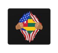 Tapis De Souris 25X30CM, Drapeau du Togo Déchiré À La Main Tapis De Bureau Moderne Mouse Pad Comfortable sous-Main pour Claviers Table Maison