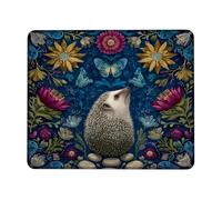 Tapis De Souris 25X30CM, Élégance De La Fleur Hérisson, Motif Botanique Bleu Foncé, Mousepad Moderne Mouse Pad Durable sous-Main pour Claviers Travail Table