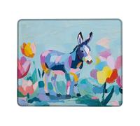 Tapis De Souris 25X30CM, Fleur D'Âne Printanière, Âne Peint Coloré Mouse Pad Moderne sous-Main Comfortable Tapis De Bureau pour Table Maison Claviers