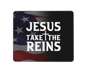 Tapis De Souris 25X30CM, Jésus Prend Les Rênes Mousepad Moderne Tapis De Bureau Comfortable sous-Main pour Travail Table Claviers