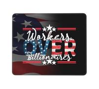 Tapis De Souris 25X30CM, Les Travailleurs Plutôt Que Les Milliardaires sous-Main Antidérapante Tapis De Bureau Durable Mousepad pour Travail Table Claviers