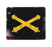 Tapis De Souris 25X30CM, L'Insigne des Canons Croisés du Champ De Bataille Américain Mousepad Moderne Mouse Pad Antidérapante sous-Main pour Claviers Maison Travail