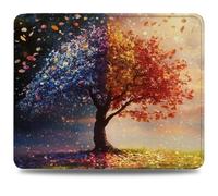 Tapis de Souris, 26 x 21cm Tapis de Bureau Mouse Pad Arbre des Quatre Saisons, Base en Caoutchouc Imperméable et Antidérapante, Offrez-Vous Une Glisse Ultra-Douce et Un Suivi Optimal Rêve 0d-908