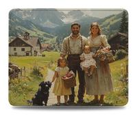 Tapis de Souris, 26 x 21cm Tapis de Bureau Mouse Pad Famille, Base en Caoutchouc Imperméable et Antidérapante, Offrez-Vous Une Glisse Ultra-Douce et Un Suivi Optimal, pour Travail, Jeux Ferme 0d-448