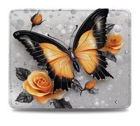 Tapis de Souris, 26 x 21cm Tapis de Bureau Mouse Pad Gris, Base en Caoutchouc Imperméable et Antidérapante, Offrez-Vous Une Glisse Ultra-Douce et Un Suivi Optimal, pour Travail, Jeux Papillon 0d-424