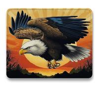 Tapis de Souris - 290 x 240 x 3mm, Tapis Souris d'Ordinateur, Base Caoutchouc Anti-Dérapant, Glissement Facile, Résistant, Portable sous Main Bureau Jaune pour PC, Ordinateur, Aigles (2) c0-449
