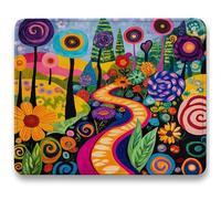 Tapis de Souris - 290 x 240 x 3mm, Tapis Souris d'Ordinateur, Base Caoutchouc Anti-Dérapant, Glissement Facile, Résistant, Portable sous Main Bureau Couleur pour PC, Ordinateur, Bureau, forêt c0-89