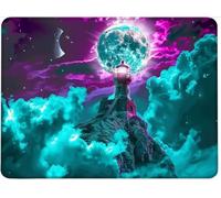 Tapis de Souris 29x24 cm Tapis Souris Gamer Bords Cousus Mousepad, Base en Imperméable Caoutchouc Antidérapante, Glissement Facile, Résistant aux Eclaboussures, La Tour De Guet. La Lune w0j-494