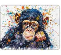 Tapis de Souris 29x24 cm Tapis Souris Gamer Bords Cousus Mousepad, Base en Imperméable Caoutchouc Antidérapante, Glissement Facile, Résistant aux Eclaboussures, Durable, Portable, Animal Singe w0j-362