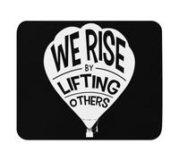 Tapis de souris 30 x 24,9 cm avec citations inspirantes, cadeau | Cute We Rise by Lifting Others Motivation Hommes Femmes