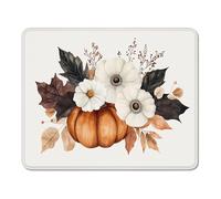 Tapis de Souris 300 x 250 x 3 mm, Mouse Pad avec Base en Caoutchouc Antidérapante, Bords Cousus, Tapis Souris pour Ordinateur de Bureau, PC, Laptop et Gaming - Fleur & Jour de Thanksgiving XS#730