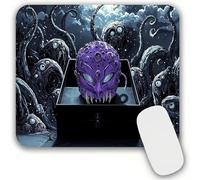 Tapis de Souris - 30x25cm - Gaming Tapis de Souris, avec Base en Caoutchouc Antidérapant, Imperméable Durable, Résistant aux Rayures, Facile à Nettoyer, Portable pour Bureau ou Maison. (Peur)-50058