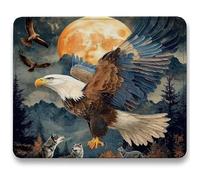 Tapis de Souris - 320 x 260 x 3mm, Tapis Souris d'Ordinateur, Base Caoutchouc Anti-Dérapant, Glissement Facile, Résistant, Portable sous Main Bureau Animal pour PC, Ordinateur, Aigles (2) c0-197