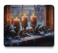 Tapis de Souris - 320 x 260 x 3mm, Tapis Souris d'Ordinateur, Base Caoutchouc Anti-Dérapant, Glissement Facile, Résistant, Portable sous Main Bureau Bougie pour PC, Ordinateur, Performance c0-536