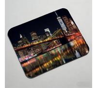 Tapis de Souris 320x260x3mm, Tapis de Souris Imperméable et Antidérapante, avec Motif, Mousepad Bords Cousus Précision, Texture de Qualité Supérieure, Compact et résistant Ville Vue Nocturne 0O-165