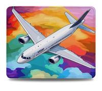 Tapis de Souris, 34 x 28cm Tapis de Bureau Mouse Pad Avion, Base en Caoutchouc Imperméable et Antidérapante, Offrez-Vous Une Glisse Ultra-Douce et Un Suivi Optimal, pour Travail, Jeux Couleur 0d-160