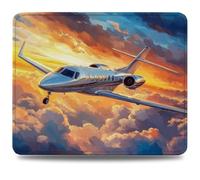 Tapis de Souris, 34 x 28cm Tapis de Bureau Mouse Pad Avion, Base en Caoutchouc Imperméable et Antidérapante, Une Glisse Ultra-Douce et Un Suivi Optimal, pour Travail, Jeux Coucher de Soleil 0d-159