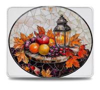 Tapis de Souris, 34 x 28cm Tapis de Bureau Mouse Pad Blanc, Base en Caoutchouc Imperméable et Antidérapante, Une Glisse Ultra-Douce et Un Suivi Optimal, pour Travail, Jeux Feuilles d'érable 0d-8