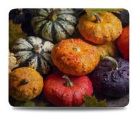 Tapis de Souris, 34 x 28cm Tapis de Bureau Mouse Pad Citrouille, Base en Caoutchouc Imperméable et Antidérapante, Offrez-Vous Une Glisse Ultra-Douce et Un Suivi Optimal, pour PC/Mac, Mignon 0d-822