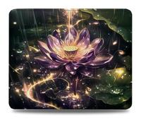 Tapis de Souris, 34 x 28cm Tapis de Bureau Mouse Pad Lotus, Base en Caoutchouc Imperméable et Antidérapante, Offrez-Vous Une Glisse Ultra-Douce et Un Suivi Optimal, pour Travail, Jeux Rêve 0d-790