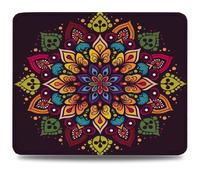 Tapis de Souris, 34 x 28cm Tapis de Bureau Mouse Pad Mandala, Base en Caoutchouc Imperméable et Antidérapante, Offrez-Vous Une Glisse Ultra-Douce et Un Suivi Optimal, pour PC/Mac, Noir (2) 0d-673