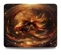 Tapis de Souris, 34 x 28cm Tapis de Bureau Mouse Pad Poisson, Base en Caoutchouc Imperméable et Antidérapante, Offrez-Vous Une Glisse Ultra-Douce et Un Suivi Optimal, pour Travail, Jeux Rêve 0d-957