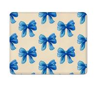Tapis de Souris 340 x 280 x 3 mm, Mouse Pad avec Base en Caoutchouc Antidérapante, Bords Cousus, Tapis Souris pour Ordinateur de Bureau, PC, Laptop et Gaming - Bleu & Arc XS#812